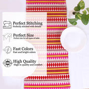 Aztec Red Woven Fabric Table Runner with Tassel